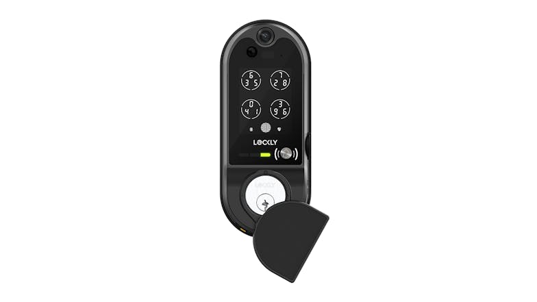 Lockly Vision Elite Smart Lock & Video Doorbell - Matte Black (Wireless, 1080p HD, Night Vision, Motion Detection, Two-Way Audio, Fingerprint, In-Built Solar Panel)