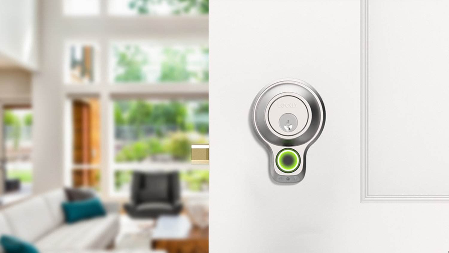 Lockly Flex Touch Deadbolt Smart Door Lock - Satin Nickel (with Fingerprint Sensor)