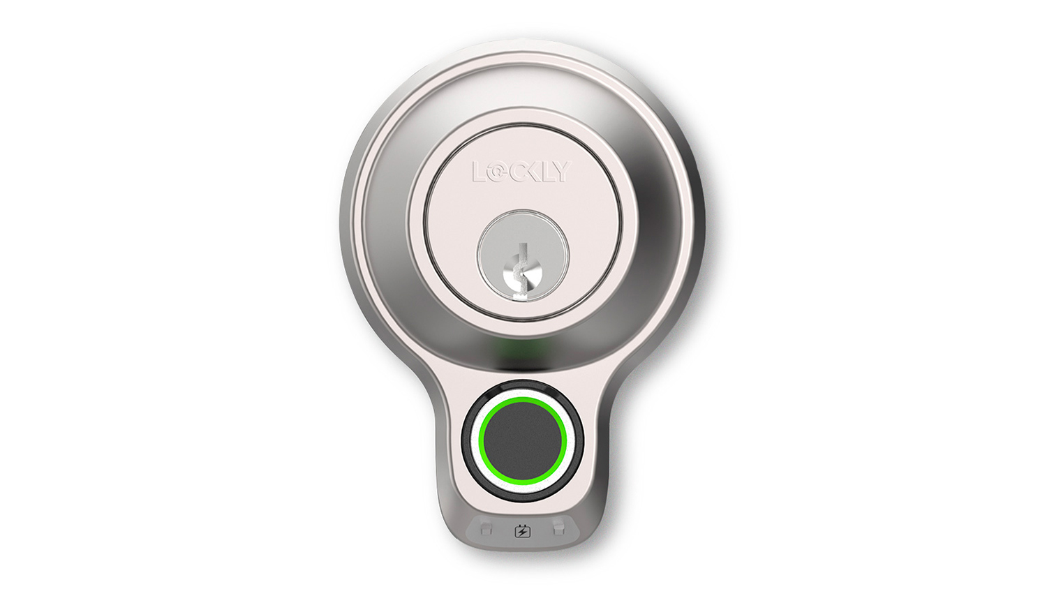 Lockly Flex Touch Deadbolt Smart Door Lock - Satin Nickel (with Fingerprint Sensor)