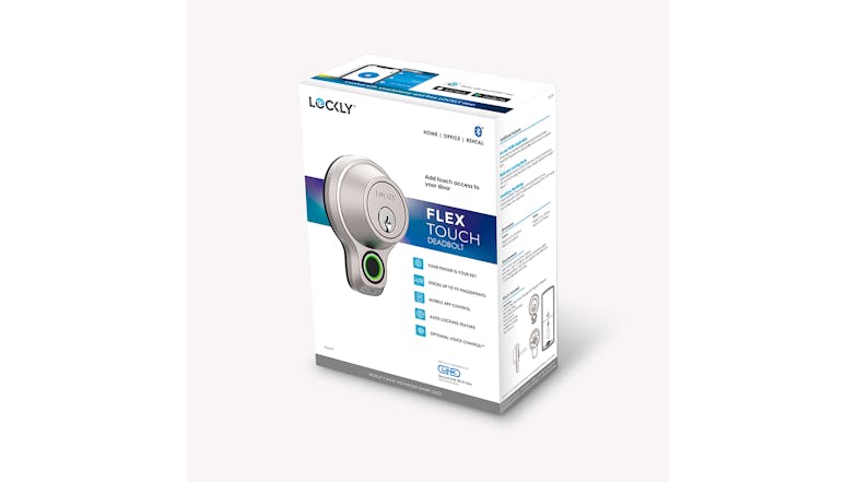 Lockly Flex Touch Deadbolt Smart Door Lock - Satin Nickel (with Fingerprint Sensor)