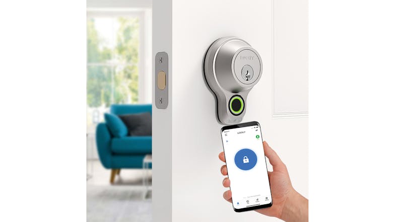 Lockly Flex Touch Deadbolt Smart Door Lock - Satin Nickel (with Fingerprint Sensor)