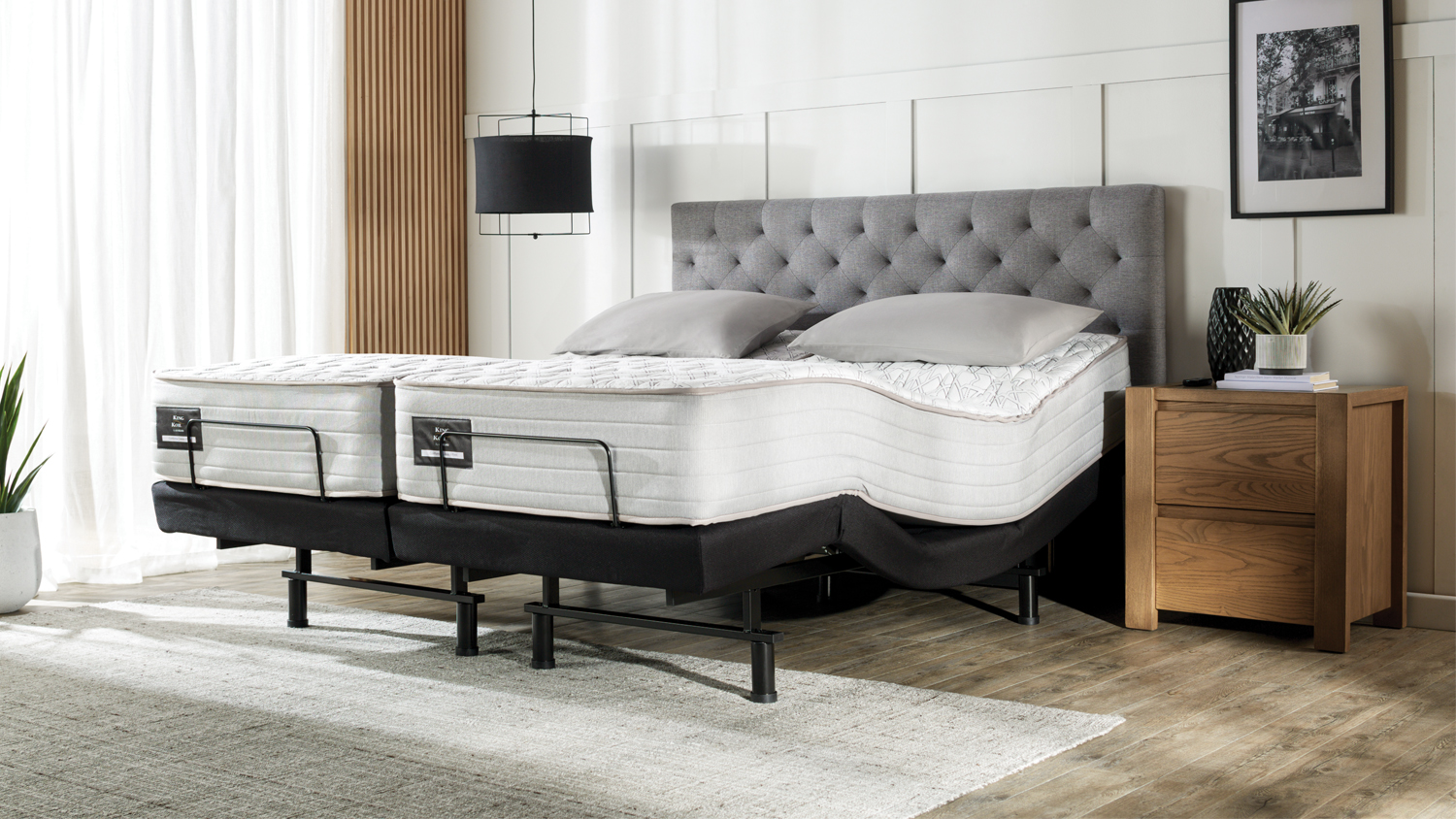 King Koil Conforma Classic II Firm Split Super King Mattress with Refresh Adjustable Base by A.H. Beard