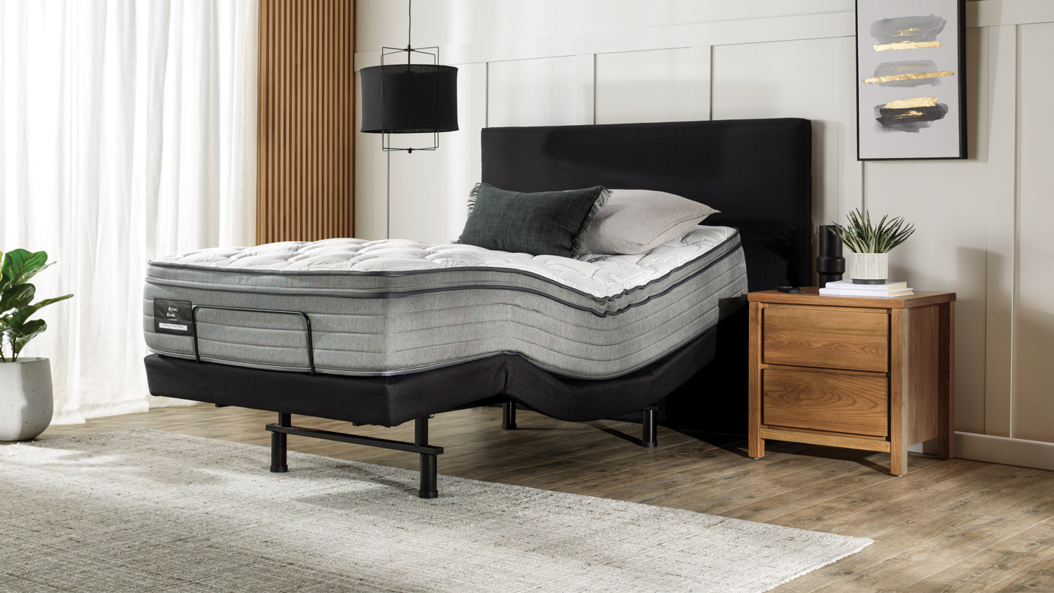King Koil Conforma Deluxe II Medium King Single Mattress with Refresh Adjustable Base by A.H. Beard