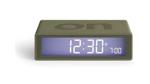 Lexon Flip+ LCD Alarm Clock -  Rubber Khaki