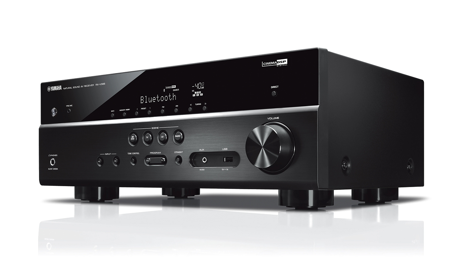 Yamaha 5.1 Channel Smart AV Receiver - 4K Ultra HD | BT v2.1 - Black (RX-V385)