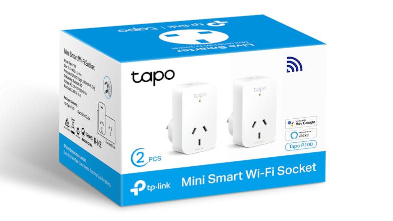 TP-Link Tapo P100 10A Mini Smart Wi-Fi Plug - 2 Pack