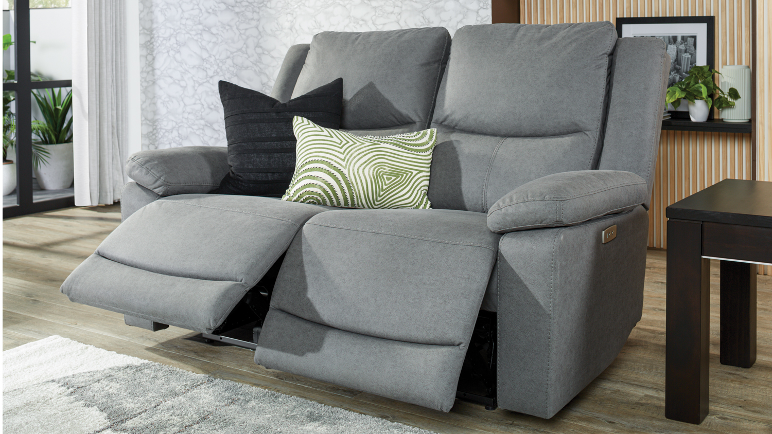 Savoy 2 Seater Fabric Electric Recliner Sofa by Kuka Furniture