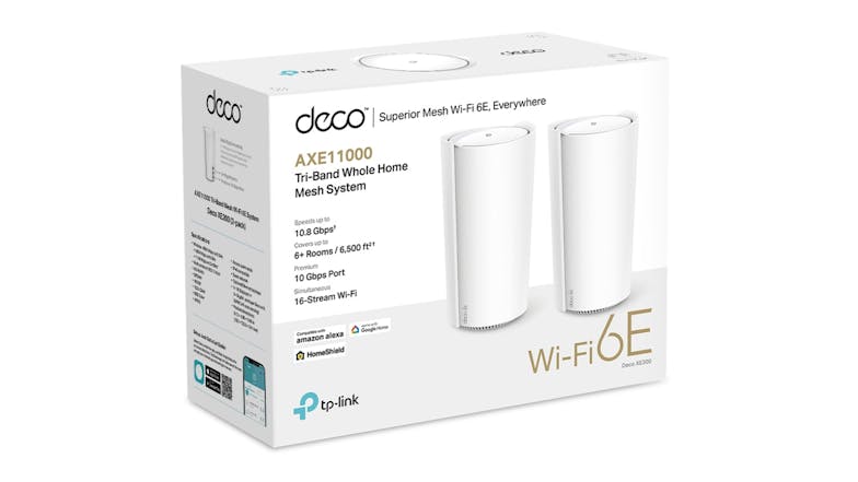 TP-Link Deco XE200 AXE11000 Whole Home Mesh Wi-Fi 6E System - 2 Pack