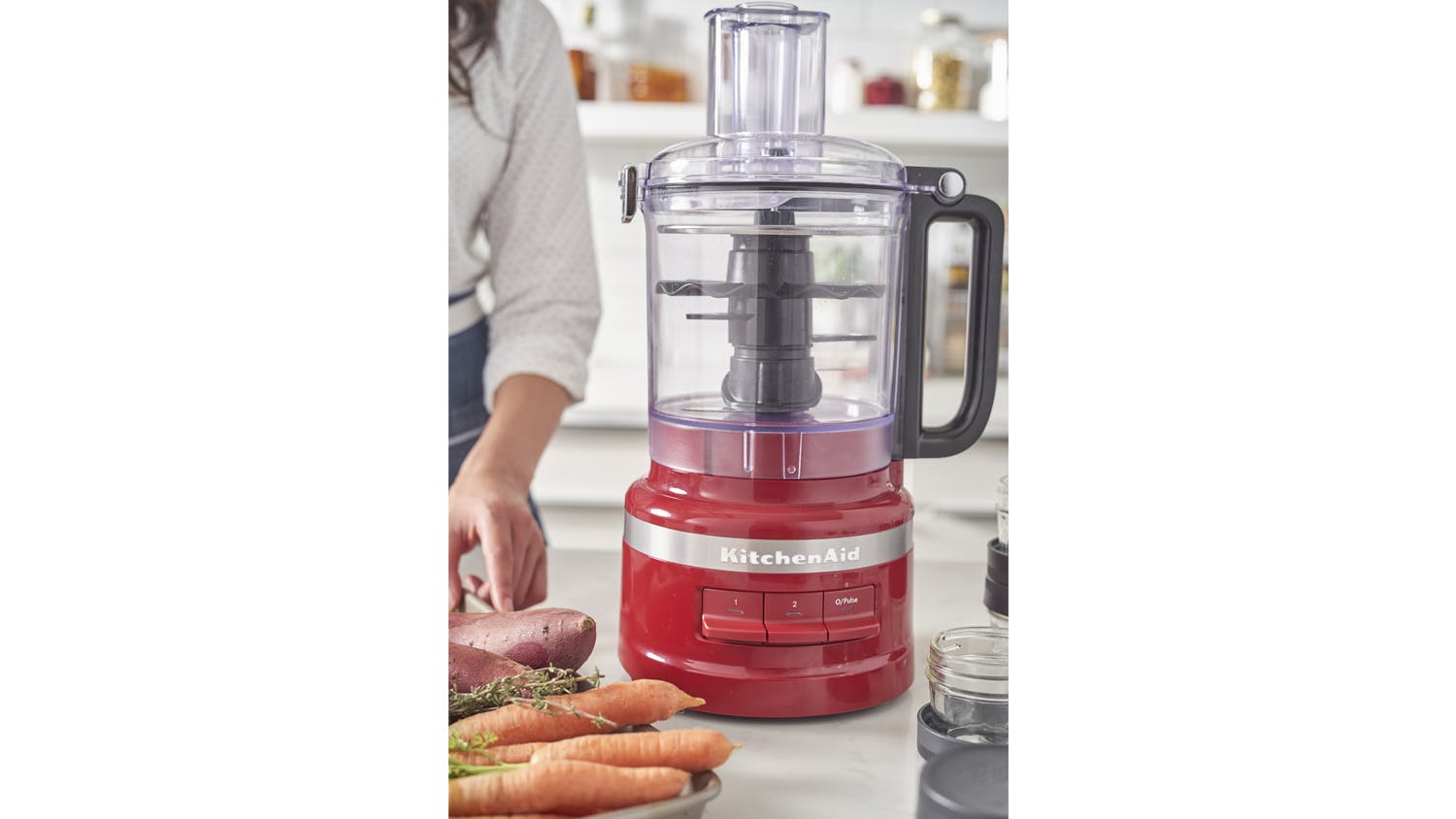 KitchenAid 9 Cup Food Processor in Empire Red