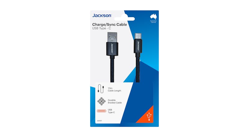 Jackson USB-A to USB-C Charge/Sync Cable - 1.5m