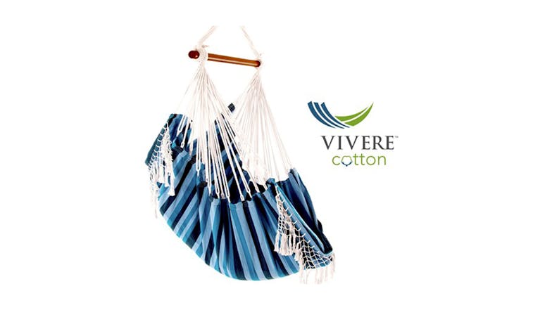 Vivere Brazilian-Style Hammock Chair - Blue Lagoon