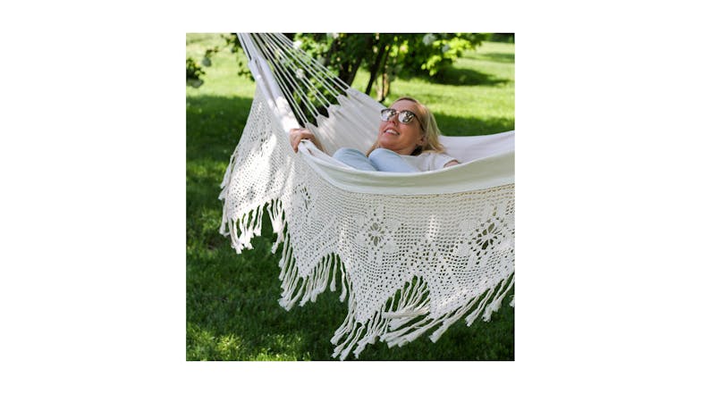 Vivere Double Deluxe Brazilian-Style Cotton Hammock