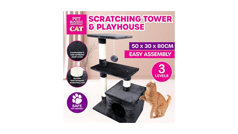 Cat Scratching Tower and Playhouse