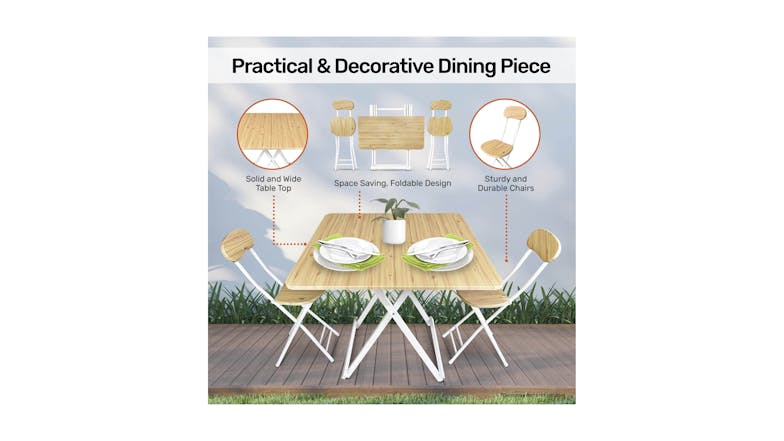 Foldable Dining Table With Chairs