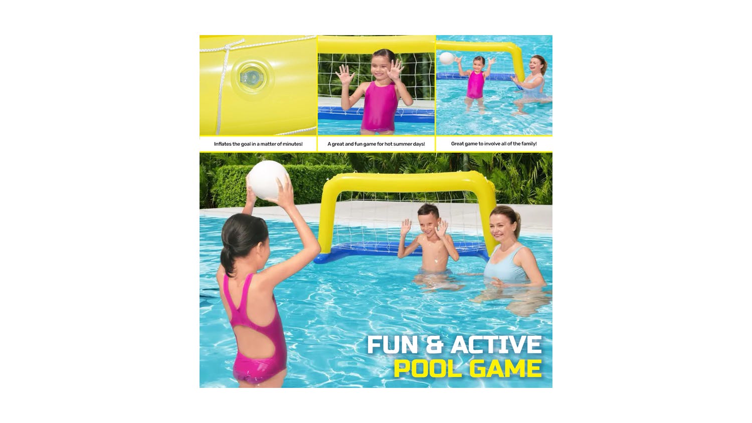 Inflatable Bestway Polo Water Game Set - 1.42m x 76cm Yellow/Blue ...