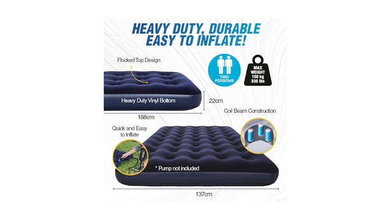 Double Flocked Inflatable Air Bed