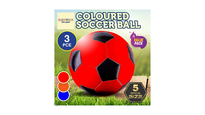 Coloured Soccer Balls - Red