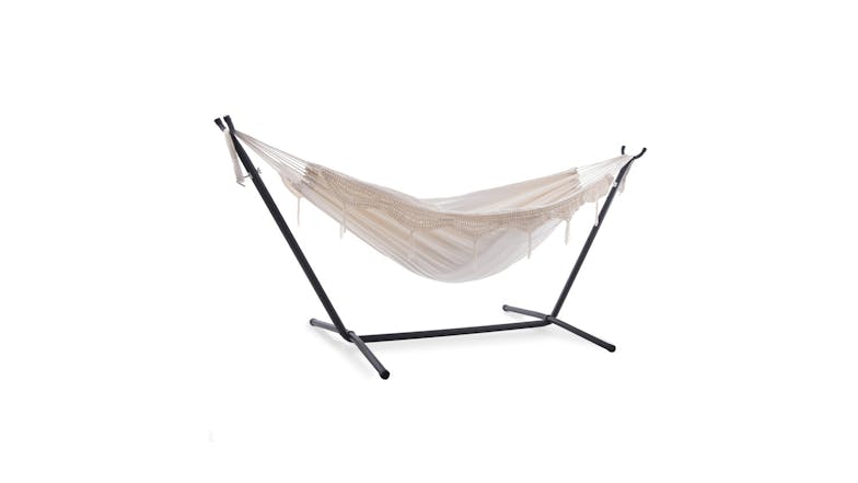 Vivere Double Cotton Hammock w/ Stand - Natural
