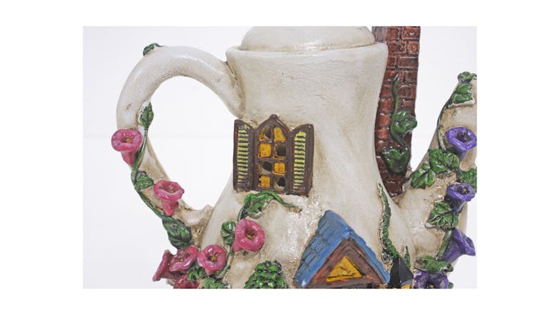 Solar Garden Ornament Tea Pot House