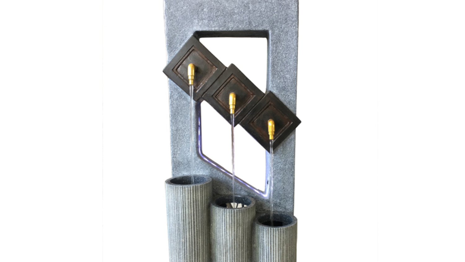 Diamond Tap Cascading Water Feature 41 x 27 x 92cm - White/Grey