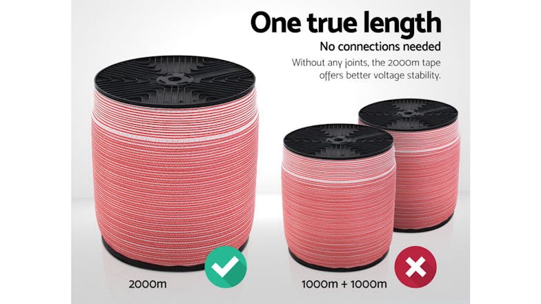 Giantz High Visibity Electric Fence Tape 2000m