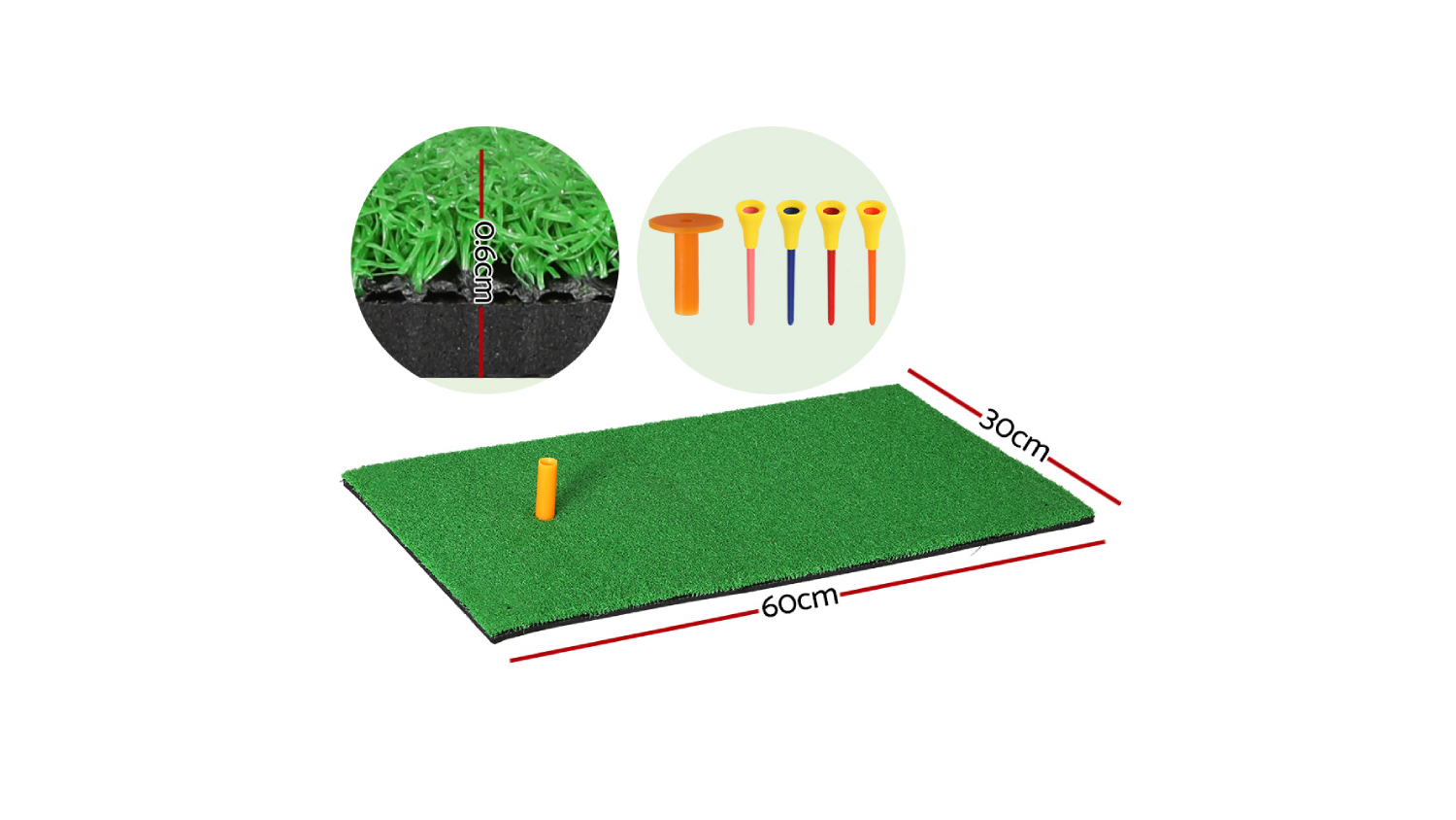 Everfit Golf Practice Tee Mat 60 x 30cm Harvey Norman New Zealand