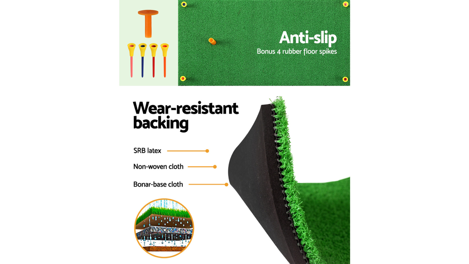 Everfit Golf Practice Tee Mat 60 x 30cm Harvey Norman New Zealand