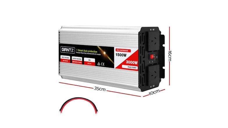 Giantz Sine Wave Power Inverter 1500W/3000W 12V - 240V