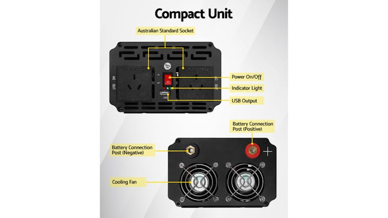 Giantz Sine Wave Power Inverter 1500W/3000W 12V - 240V