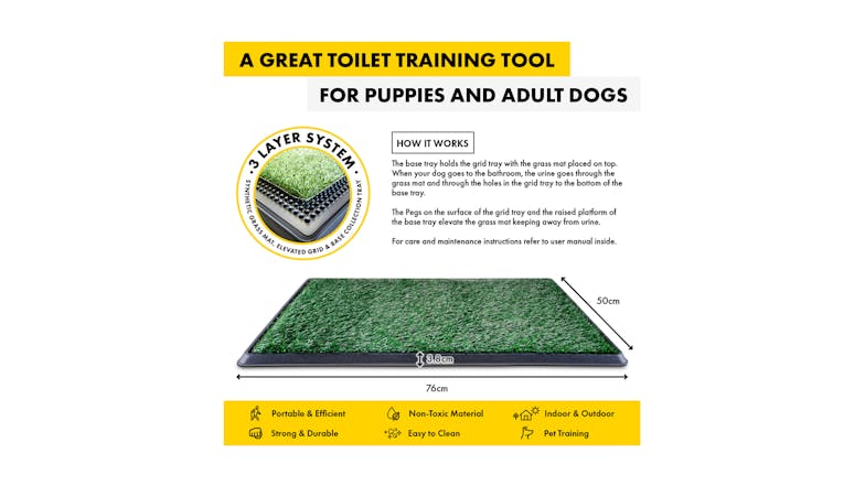 Odour Resistant Portable Pet Potty - Portable Dog Potty Trainer 3 Layer 76 x 50cm