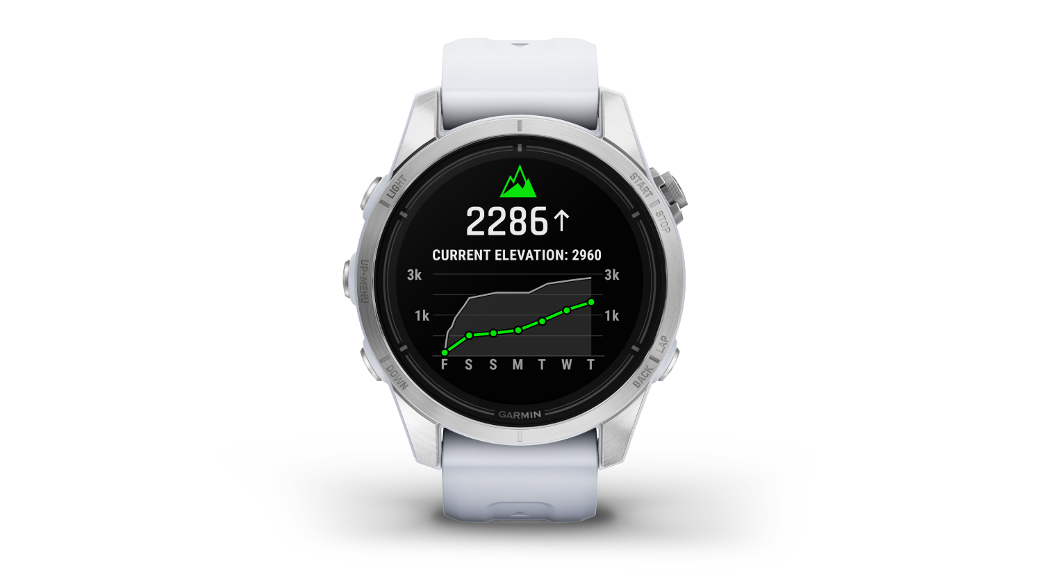 Garmin Epix Pro (Gen 2) Smartwatch Silver Case with Whitestone Band