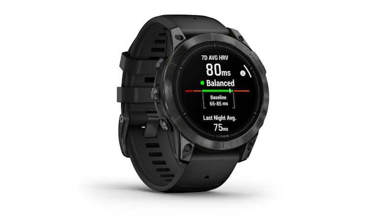 Garmin Epix Pro (Gen 2) Smartwatch - Glass Slate Grey Case with Black Band (47mm Case, Bluetooth, GPS, Standard Edition)