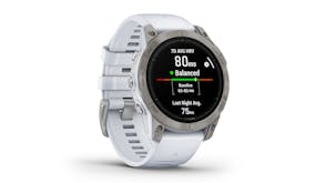 Garmin Epix Pro (Gen 2) Smartwatch - Titanium Case with Whitestone Band (47mm Case, Bluetooth, GPS, Sapphire Edition)