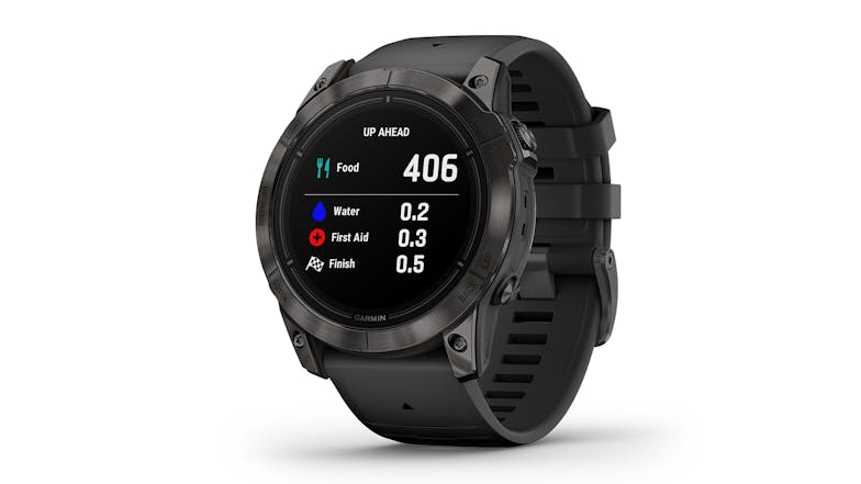 Garmin Epix Pro (Gen 2) Smartwatch - Carbon Grey DLC Titanium Case with Black Band (51mm Case, Bluetooth, GPS, Sapphire Edition)