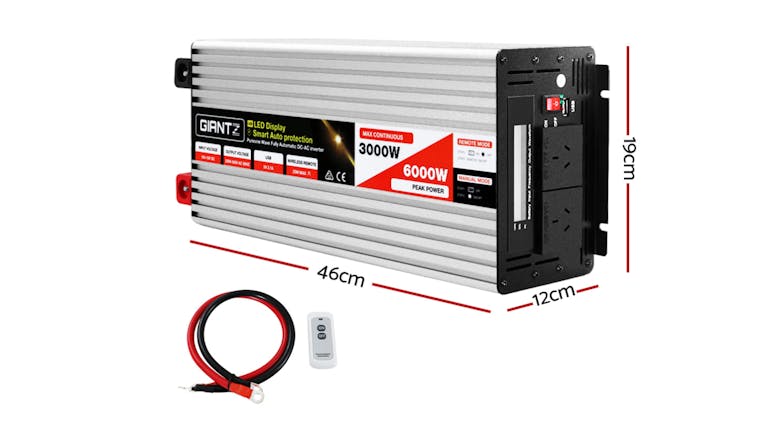 Giantz Sine Wave Power Inverter 3000W/6000W 12V - 240V