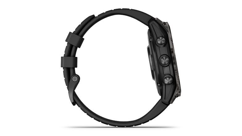 Garmin Fenix 7 Pro Smartwatch - Carbon Grey DLC Titanium with Black Band (47mm Case, Bluetooth, GPS, Sapphire Solar Edition)