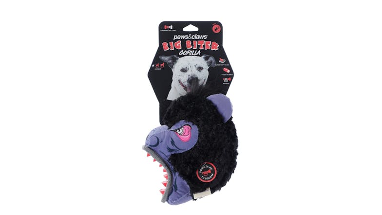 Dog Toy Big Biter Gorilla Plush - 16 X 8 X 21cm