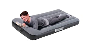 Tritech Single Inflatable Airbed - Built-In Pump 118Cm X 99Cm X 30Cm