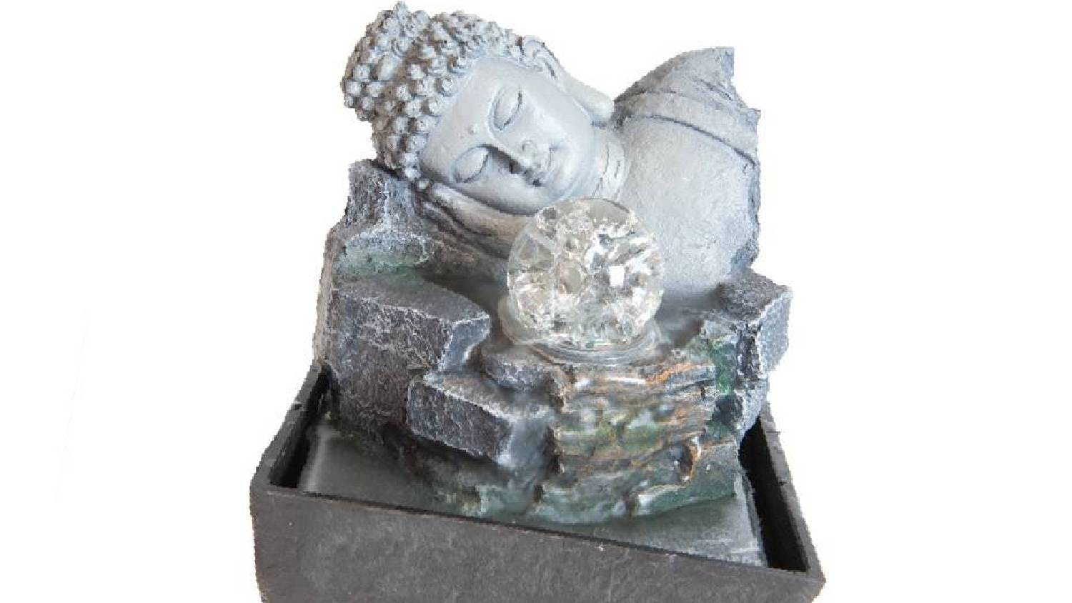 Water Feature Buddha Break 14 x 14 x 18cm - Grey