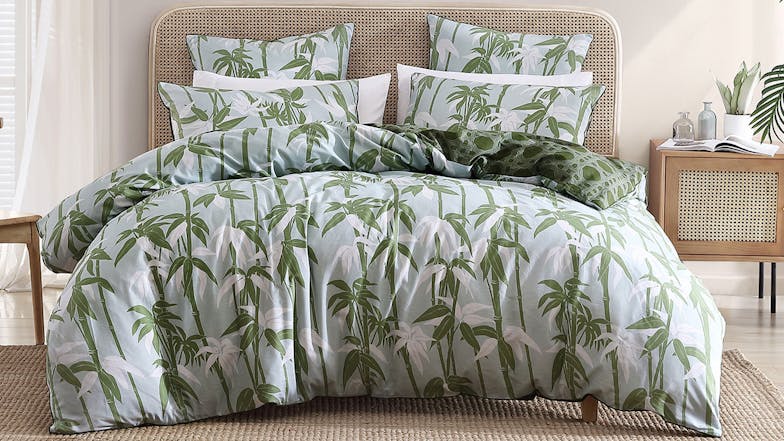 Bamboo Green Super King AU Duvet Cover Set by Florence Broadhurst