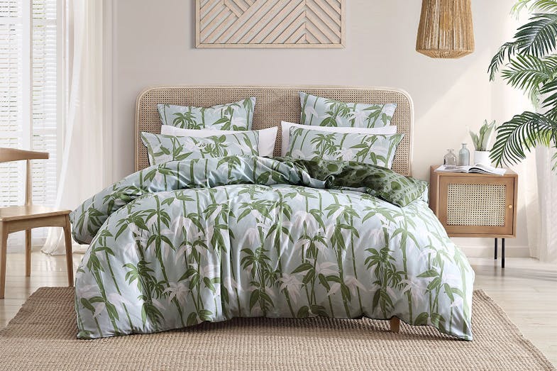 Bamboo Green Super King AU Duvet Cover Set by Florence Broadhurst