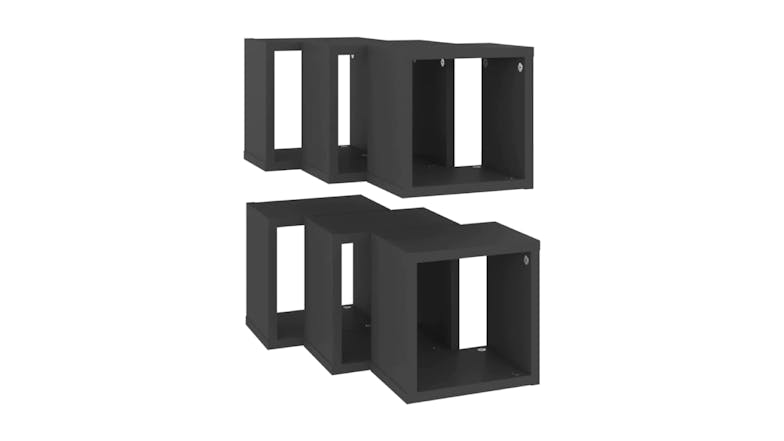 NNEVL Wall Shelves Floating Cube 6pcs. 22 x 15 x 22cm - Grey