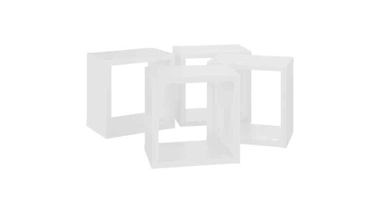 NNEVL Wall Shelves Floating Cube 4pcs. 22 x 15 x 22cm - White