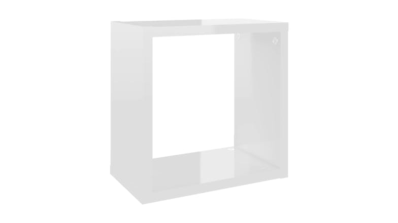 NNEVL Wall Shelves Floating Cube 4pcs. 26 x 15 x 26 - Gloss White