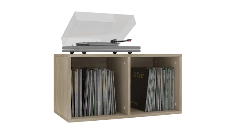 NNEVL Vinyl Record Storage Box 71 x 34 x 36cm - Sonoma Oak