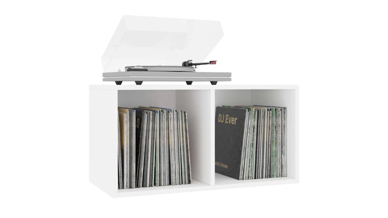 NNEVL Vinyl Record Storage Box 71 x 34 x 36cm - White