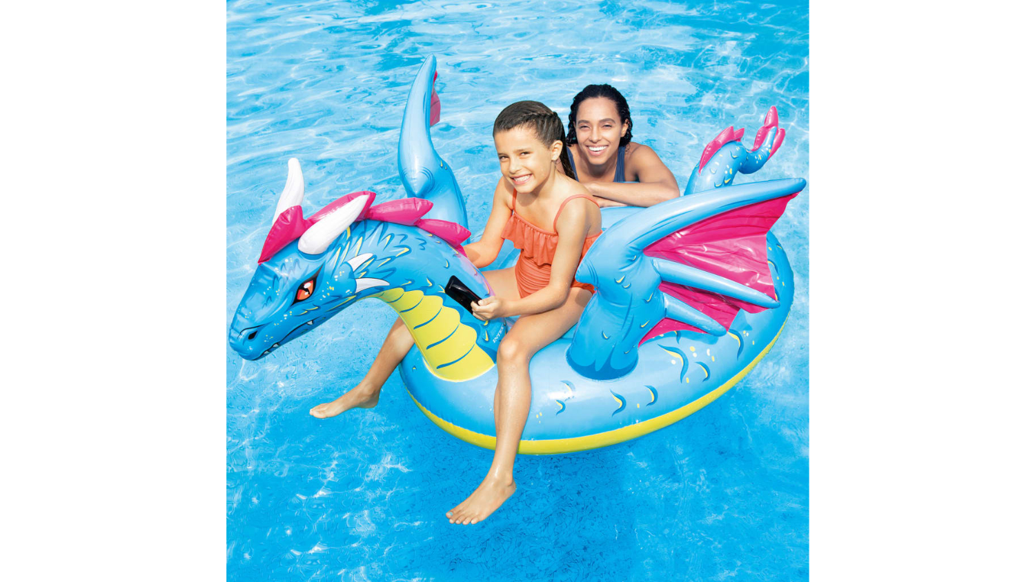 NNEVL Intex Pool Float Dragon RideOn 203 x 191cm Harvey Norman New