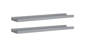 NNEVL Wall Shelves Ledge 2 pcs. 60 x 9 x 3cm - Grey