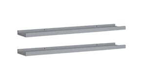 NNEVL Wall Shelves Ledge 2 pcs. 80 x 9 x 3cm - Grey