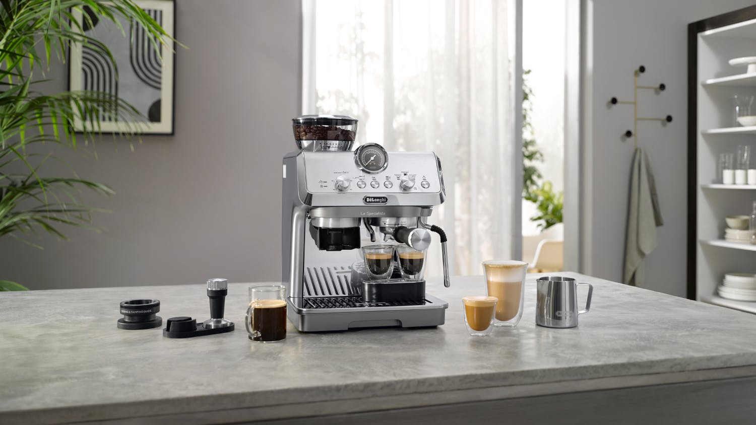 DeLonghi Stainless Steel Manual Espresso Machine at